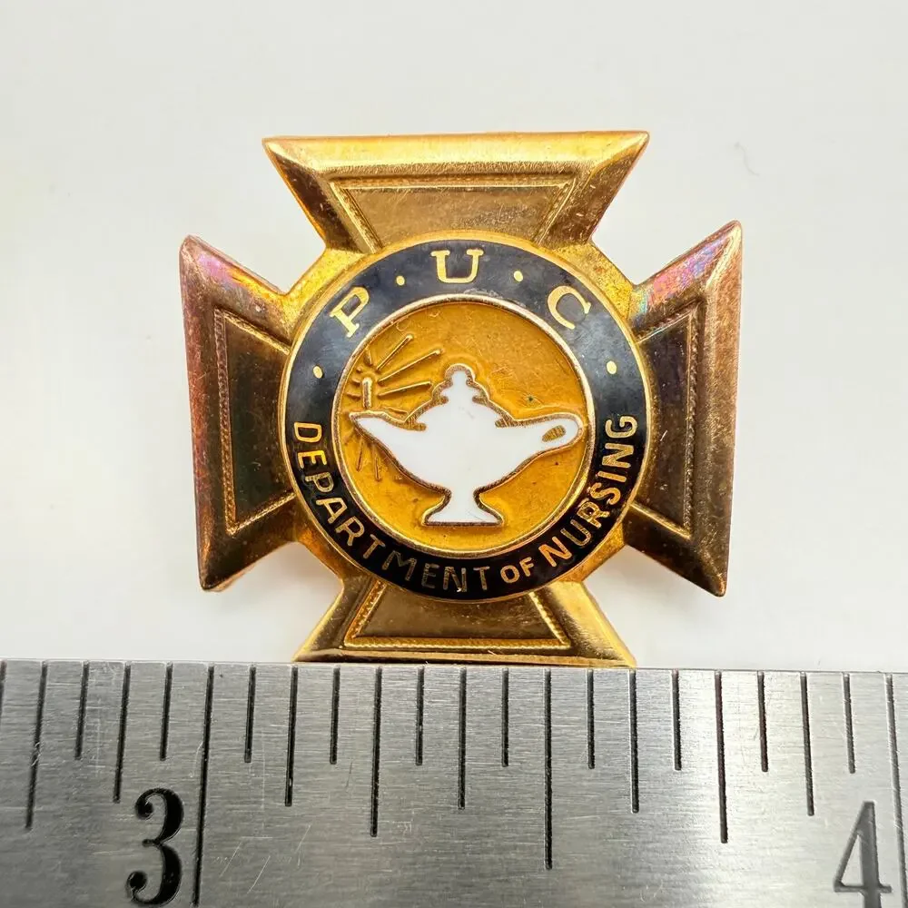 Vtg 10K Gold Filled J.O. Pollack & Co. Nursing Pin PUC Deptartment of Nursing
